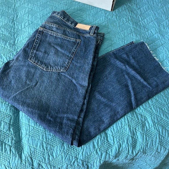 Mango Jeans NWT Size 18 Havana High Waist Cropped Button Fly NWT - Picture 4 of 5